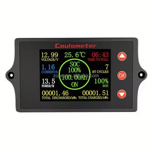 Peacefair PZEM-041 8-100V 50-500A <b>Battery</b> Coulometer Professional <b>Battery</b> <b>Tester</b> Monitor <b>Battery</b> Capacity Indicator Display - Product Image 6