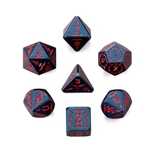 ชุดลูกเต๋าโลหะทำมือ Dragon Wars ขนาด 16 มม. รูปทรง D20 สีดำแดง ลูกเต๋าโลหะสั่งทำจำนวนมากสำหรับเกม RPG DND และเกมกระดาน - Product Image 2