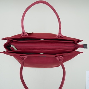 Bolso de mano de nailon color rojo vino, bolso ligero impermeable con asa superior, bolso de hombro informal de gran capacidad para viajes, para uso diario en el gimnasio - Product Image 4
