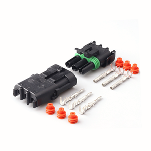 连接器套件1、2、3和4针公母电缆线束布线放大器连接器防水电缆 - Product Image 5