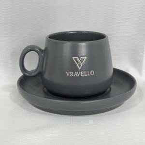 Ensemble tasse et soucoupe à café en porcelaine haut de gamme, style moderne, contrôle qualité strict, écologique, compatible lave-vaisselle et four - Product Image 1