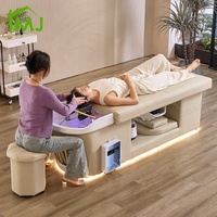 Équipement de luxe pour salon de coiffure : Table de lavage et de massage des cheveux, Lit de spa japonais pour la tête