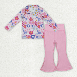 GLD1563 RTS Conjunto de Falda Deportiva para Niña, Diseño de Flores Rosas y Azules, Venta al por Mayor - Product Image 6