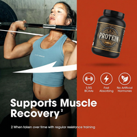 Protéine de lactosérum 100% OEM Gold Standard pour la croissance musculaire - Complément nutritionnel sportif pré-entraînement avec acides aminés BCAA
