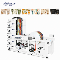 Machine d'impression flexographique pour gobelets 5 couleurs, manutention de rouleaux haute précision et stable, 5-60m/min 660-950mm, Traiteur Corona, Vente directe usine