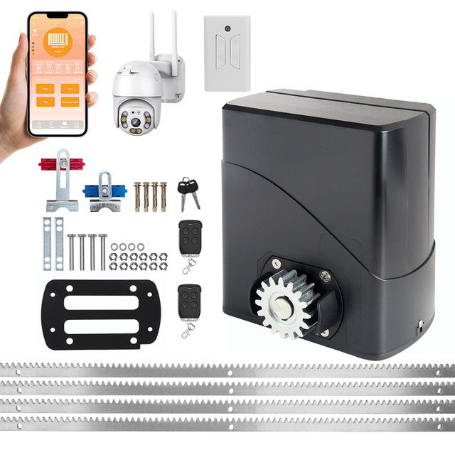 2026 NEW PYM-G2208 JUJIANG 600KGS Camera Smart Home Gate Keypad Remote Control Automatic Sliding Gate Opener Kit