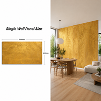 Panneaux muraux modernes en pierre souple et flexible, texture météorite, plaques murales dorées, imperméables, pour salon, villa, hôtel, intérieur et extérieur