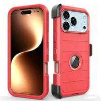 Offre Spéciale : Coque de Protection Intégrale 3 Couches avec Clip Ceinture et Étui pour iPhone 15 Pro Max, 16, 17, 18, et 18 Pro Max