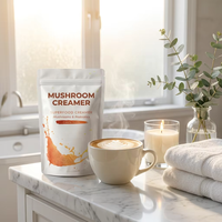 Crème de champignons crémeuse à la vanille en poudre, probiotiques et adaptogènes, idéal pour le café aux champignons, personnalisation de marque OEM