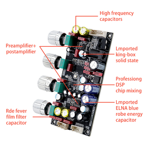 ZK-AMP DSP <strong>Karaoke</strong> Preamp Board 8-26VDC Hi-Fi Reverb <strong>Mixer</strong> With Echo 3D Effects Dual 6.35mm Mic Input - Product Image 4