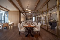 Ensemble de meubles pour hôtel et restaurant - Ensemble de table et de canapé d'extérieur en teck résistant aux intempéries