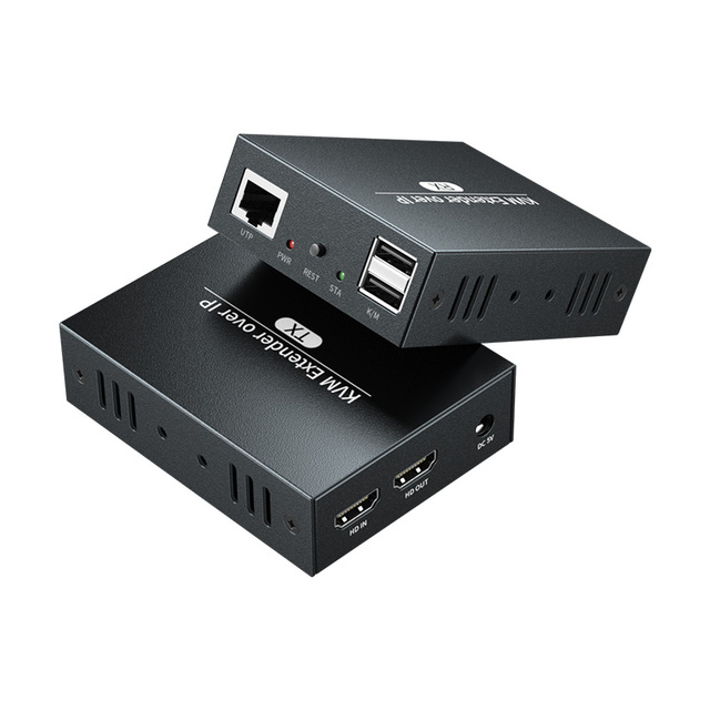 HOOMC OEM Kvm HDMI Usb Extender 1080P 120M 150M Cat5E Rj45 Ethernet Network HDMI Extender Kvm One to Many