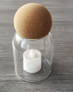 Wadah Lilin Mewah Warna-Warni Buatan Tangan untuk Dekorasi Rumah, Stoples Kaca Oval Silinder Kosong dengan Tutup Gabus, Cetak Sablon Sutra - Product Image 5