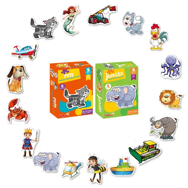 Children jigsaw puzzle game early educational enlightenment logic matching puzzle toy interesting puzzle game for kids