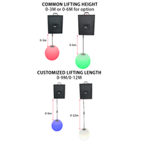 Boule cinétique LED de 25 cm à contrôle matriciel par points, boule cinétique LED à treuil