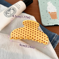 Nouvelle pince à cheveux en acétate personnalisée pour femme, motif pois, couleur bonbon, 9 cm, collection printemps-été 2026