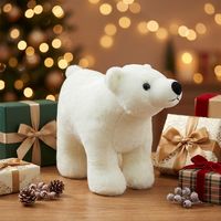 Vente en gros de jouets en peluche mignons en forme d'ours polaire et de phoque en peluche, rembourrés de coton PP doux, cadeau personnalisé unisexe pour enfant et adulte