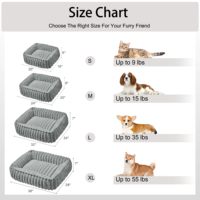 Lits pour chiens modernes et luxueux, lavables, en tissu moelleux, pour chiens et chats de petite/moyenne taille, avec fond antidérapant, forme rectangulaire, pour un sommeil apaisant des animaux de compagnie