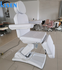 Cama de Estética Kisen Personalizada con 4 Motores, Base Blanca, Control de Pie Integrado, Cama Eléctrica para Salón de Belleza - Product Image 3