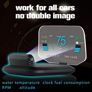 <span class=keywords><strong>2023</strong></span> nouvelle mise à jour 5 pouces LCD miroir HUD universel C1 voiture obd2 gps <span class=keywords><strong>auto</strong></span> électronique affichage tête haute voiture hud gps - Product Image 2