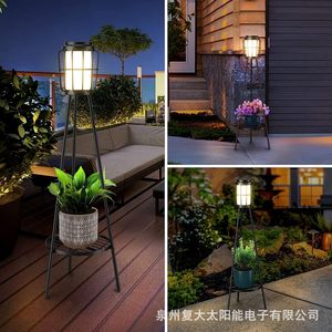 Lámpara Solar LED para Exteriores, Diseño de Jaula Metálica, Resistente al Agua, para Jardín o Patio - Product Image 2