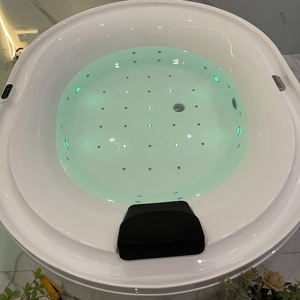 Oliver forme grand bain à remous <span class=keywords><strong>massage</strong></span> <span class=keywords><strong>spa</strong></span> baignoire <span class=keywords><strong>couple</strong></span> yacuzzier intérieur hôtel trempage baignoire extérieur pur acrylique bulle éclairage - Product Image 3