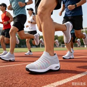 Chaussures de course <span class=keywords><strong>Jazz</strong></span> grande taille en maille avec coussin d'air, baskets de danse tissées, doublure en coton, chaussures de sport décontractées - Product Image 6