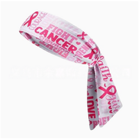 Bandeau rose personnalisable en matière douce pour la peau, pour la sensibilisation à la santé des seins chez la femme, idéal pour le sport, le yoga et comme accessoire décoratif