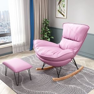 Fauteuil à bascule de luxe léger style nordique, <span class=keywords><strong>chaise</strong></span> longue décontractée pour la maison, fauteuil à bascule de luxe léger pour salon, sieste, balcon, fauteuil individuel - Product Image 3