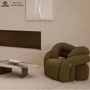 Nouveau design de canapé minimaliste italien classique en tissu, fauteuil inclinable créatif et luxueux pour villa, combinaison de chaises individuelles pour la maison - Product Image 1