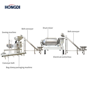 สายการผลิตผสมและบรรจุผงอัตโนมัติ, เครื่องผสมแบบดรัมหมุนพร้อมสายพานลำเลียงคู่ และเครื่องบรรจุแบบสกรูคู่ - Product Image 3