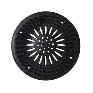 Cubierta de silicona con forma de flor para desagüe de ducha, atrapapelos con ventosa para cocina - Product Image 4