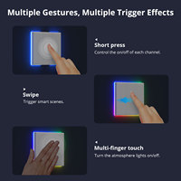 SONOFFT5 120 Wi-Fi Smart Wall Switch Type Full Touch Access Smart LED Light Smart Home via eWeLink Fonctionne avec Alexa Google Home