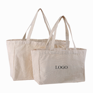 High Quality Custom Large Canvas Tote Bag Reusable Shopping Bag Own Design Zipper Pocket Custom Printed Logo Pattern Type Letter