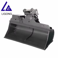 Godet inclinable pour excavatrice, largeur 1000 mm 1200 mm, inclinaison à 45 degrés pour travaux en pente, 10-15 tonnes