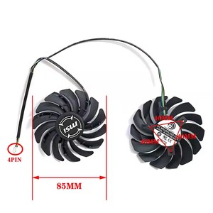 Ventilateur de refroidissement pour carte graphique <span class=keywords><strong>MSI</strong></span> RX <span class=keywords><strong>5700</strong></span> <span class=keywords><strong>XT</strong></span> <span class=keywords><strong>5700</strong></span> EVOKE, PLD09210S12HH PLD09210B12HH, 4 broches, 85 mm, RX <span class=keywords><strong>5700</strong></span> <span class=keywords><strong>XT</strong></span> - Product Image 6