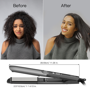 Logo personnalisé cheveux fers plats planchas de cabello ion négatif Vibration titane kératine traitement lisseur cheveux - Product Image 5