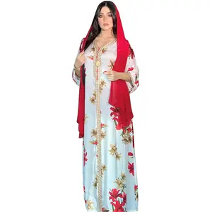 Gamis Abaya Dubai 2021 Baju Muslim Lengan Panjang, Pakaian Muslim Wanita