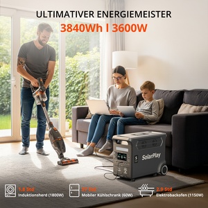 Solarplay Wholesale Quiet 3600W <b>Solar</b> <b>Generator</b> 3840Wh Portable Power Station With UPS and Fast Charging for Outdoor High-Capaci - Product Image 4