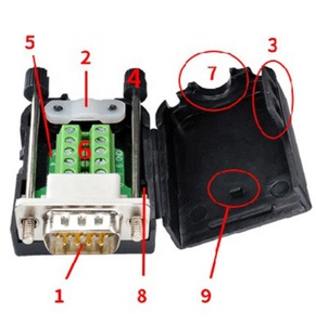 DB9 común la mujer cabeza de puerto serie de transferencia de alambre conector de enchufe <span class=keywords><strong>485</strong></span> rs232 - Product Image 3