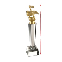 Trophée professionnel en verre de cristal personnalisé avec plaque de compétition musicale Logo gravé pour l'éducation à l'agriculture automobile