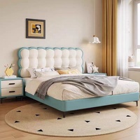 2026 Neuestes Design Luxuriöses Verstellbares Smart-Bett für Kinder Jungen Prinzinnen Mädchen Weiches Leder Einzelbett Doppelbett