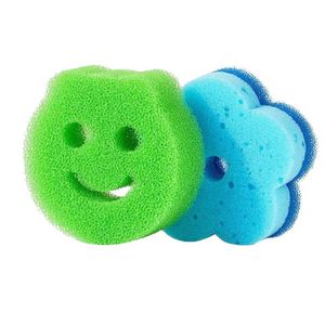 Cepillo de Limpieza Mágico con <span class=keywords><strong>Cara</strong></span> <span class=keywords><strong>Sonriente</strong></span>, Esponja de Limpieza, Cepillo de Panal, Cepillo de Limpieza Fácil para Ollas y Platos de Cocina - Product Image 5