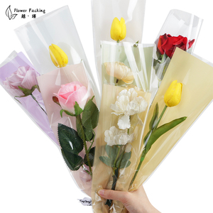 50pcs Plastic Bags For Macaron single pouch Waterproof Floral Packaging Bag Florist Bouquet Supplies