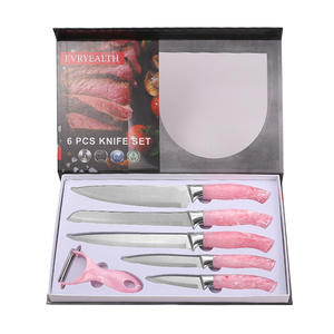 Juego <span class=keywords><strong>de</strong></span> cuchillos, pintura en aerosol, cabeza <span class=keywords><strong>de</strong></span> galvanoplastia, cuchillo <span class=keywords><strong>de</strong></span> <span class=keywords><strong>Chef</strong></span>, mango <span class=keywords><strong>de</strong></span> nube para el hogar, juego <span class=keywords><strong>de</strong></span> cuchillos <span class=keywords><strong>de</strong></span> regalo - Product Image 1