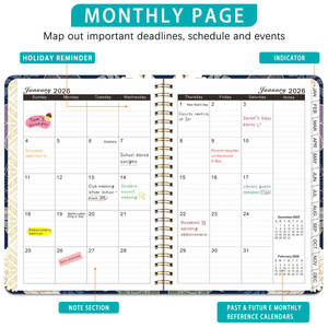 Agenda Semanal Ecológica A5 2026 con Espiral, Planificador con Calendario Rayado y Bolsillo para Mujeres Universitarias - Product Image 3