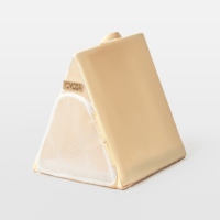 Tente pour chat Yongbao Quatre Saisons Beige-Jaune, Tente pour animaux de compagnie respirante avec rideau à fermeture éclair en tissu de lin synthétique