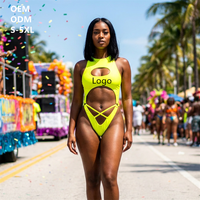 2027 Tenue de Carnaval Jouvert pour Femme, Monokini Sexy, Fatawear, Body Mas Band Personnalisé, Grande Taille 3XL, Vêtements de Costume Miami