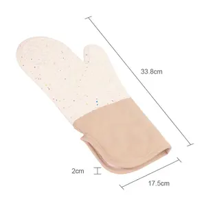 Custom Extra Long Silicone Oven Mitts With Cotton For Kitchen