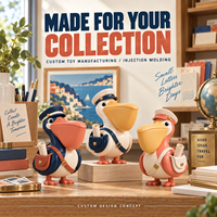 Figurines de courrier Pelican moulées par injection personnalisées, jouets de créateur en forme d'oiseau, fabricant OEM